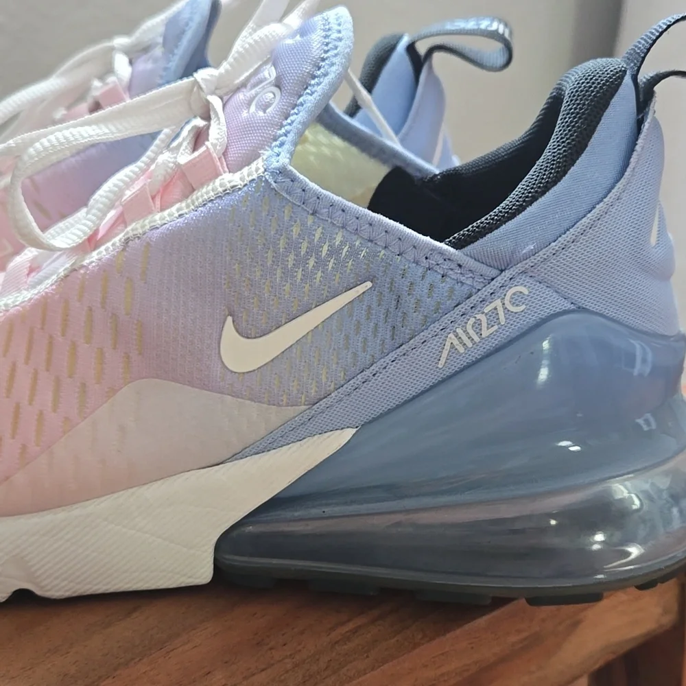 Nike Air Max 270 Women's Gradient Pastel Sneakers - Pink/Blue/White - Picture 2 of 10